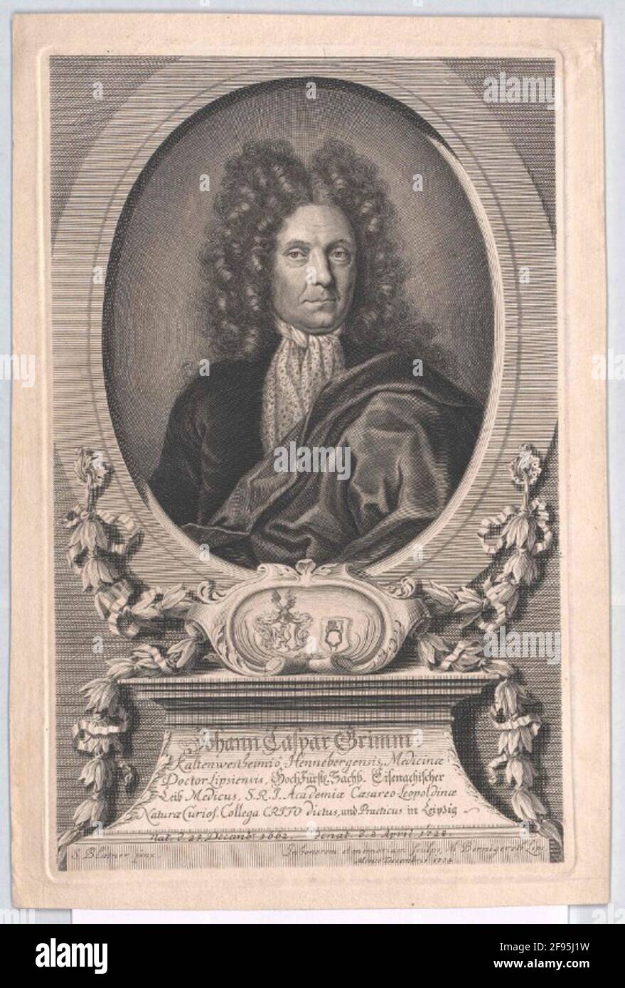 Grimm, Johann Kaspar. Stock Photo