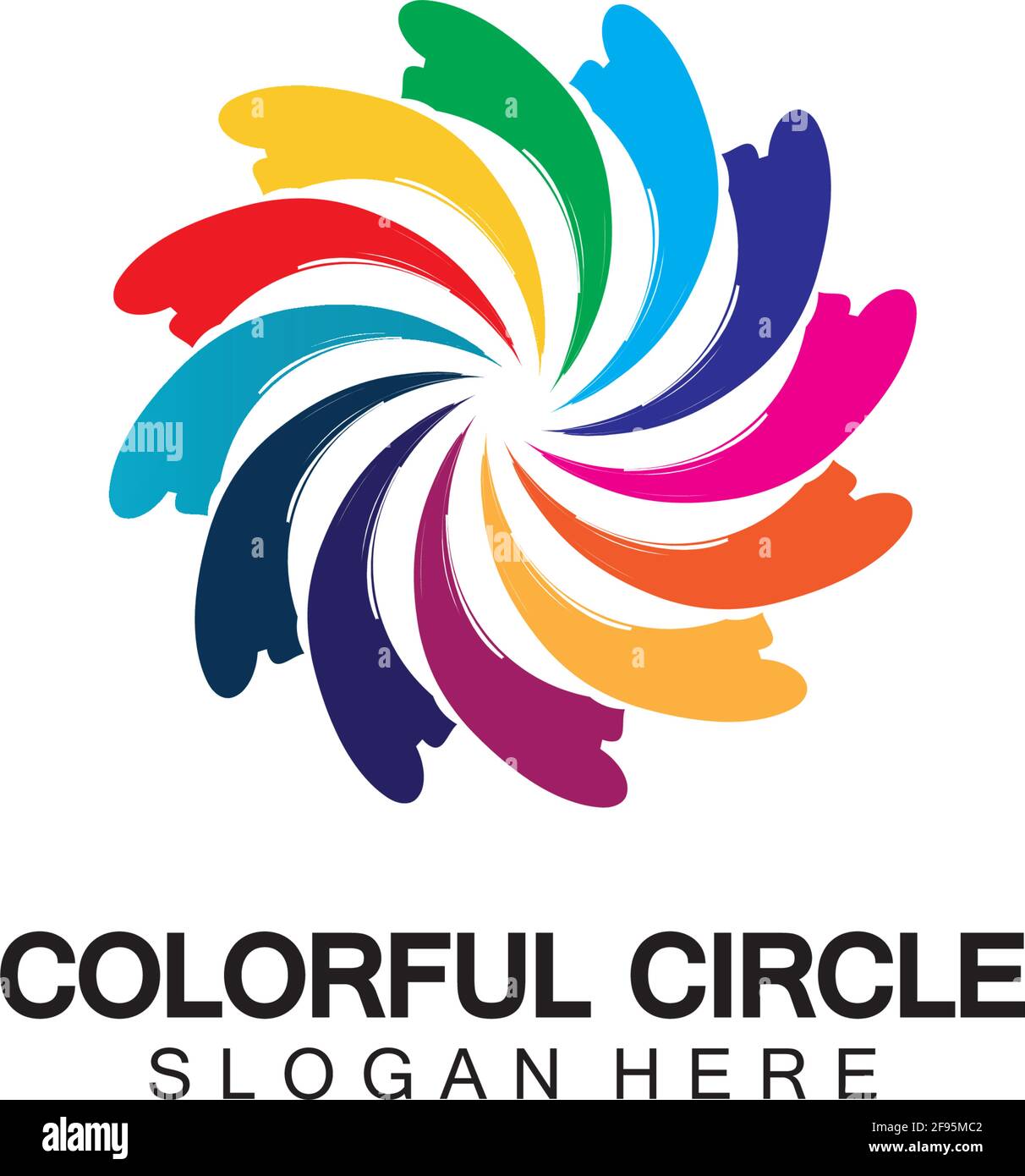 Abstract Colorful circle Logo design vector template. Modern template ...