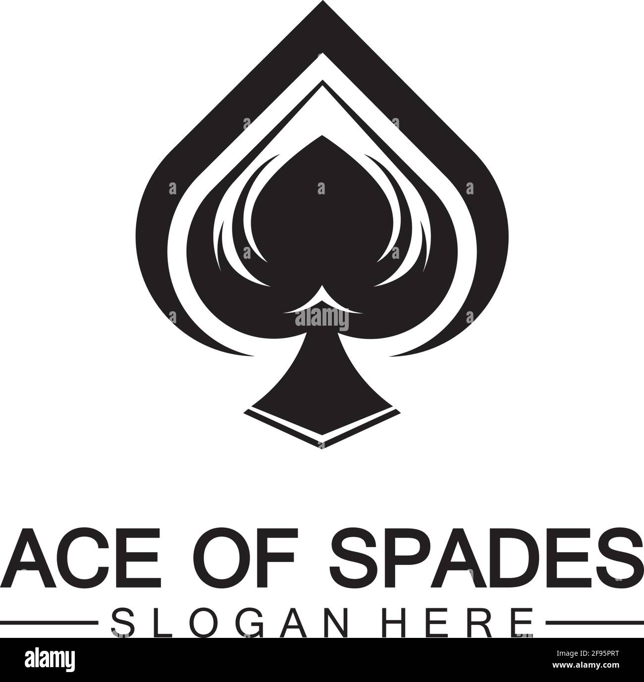 Ace of Spades icon logo design. Flat related icon for web and mobile