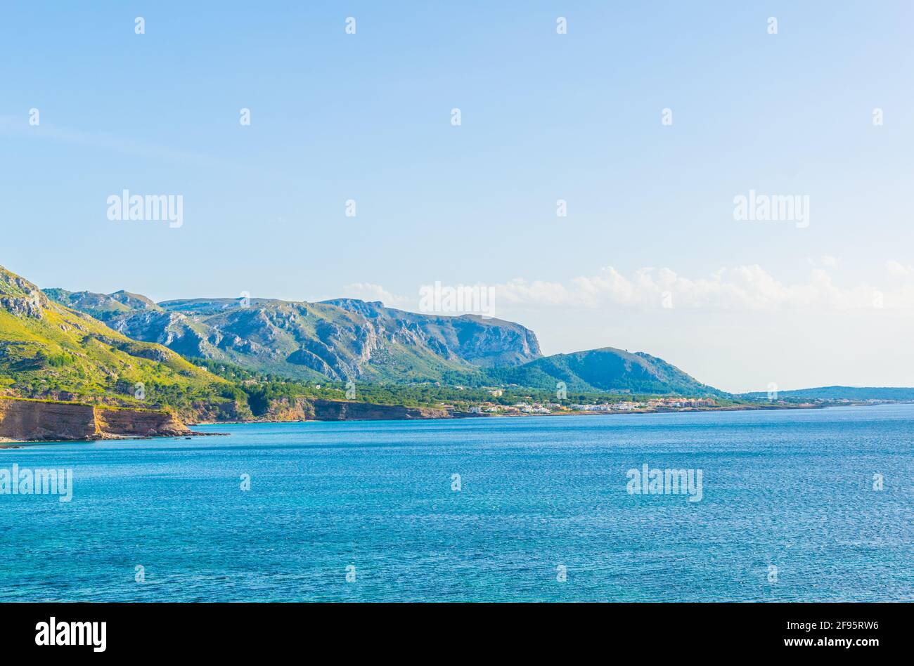 Ragged coast of Mallorca at Cap Ferrutx Stock Photo