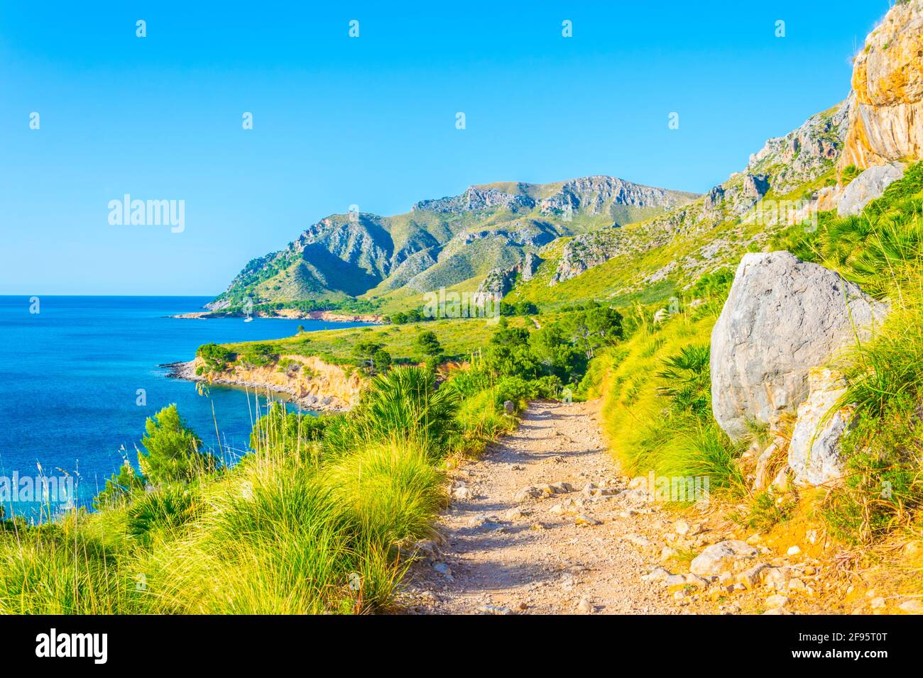 Ragged coast of Mallorca at Cap Ferrutx Stock Photo - Alamy