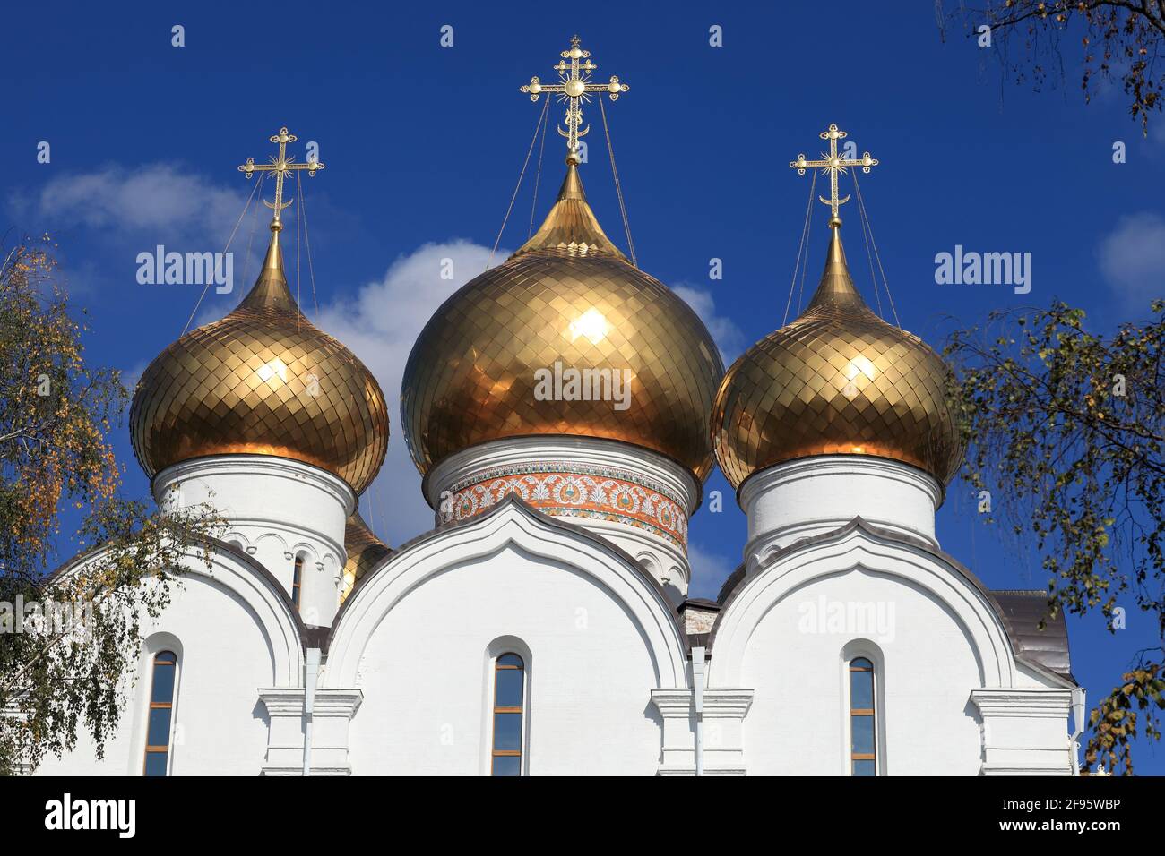 Cupola of church of the Assumption of the Mary in Yaroslavl, Russia Stock Photo