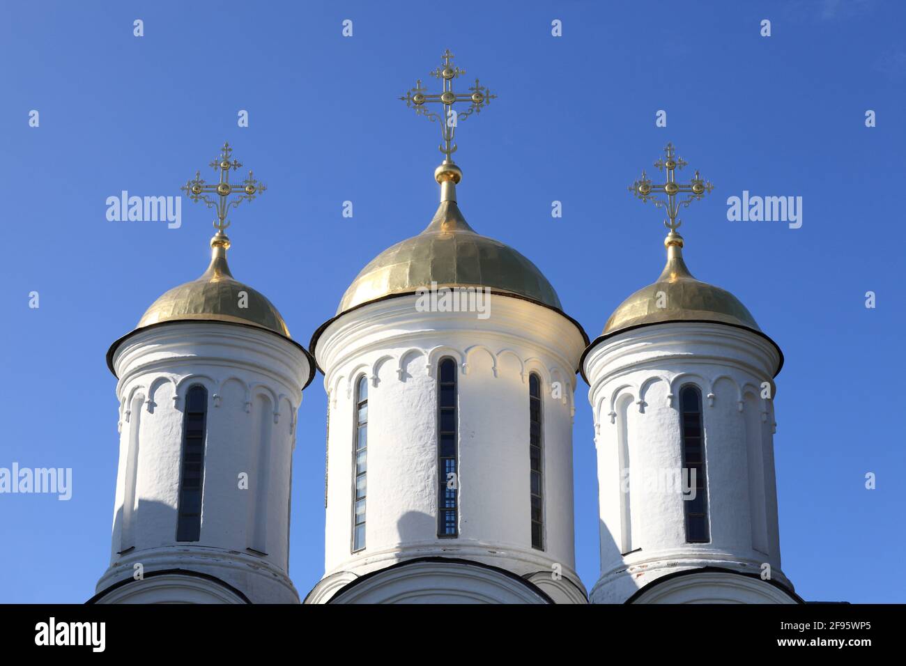 Cupola of Cathedral of the Transfiguration in Yaroslavl, Russia Stock Photo