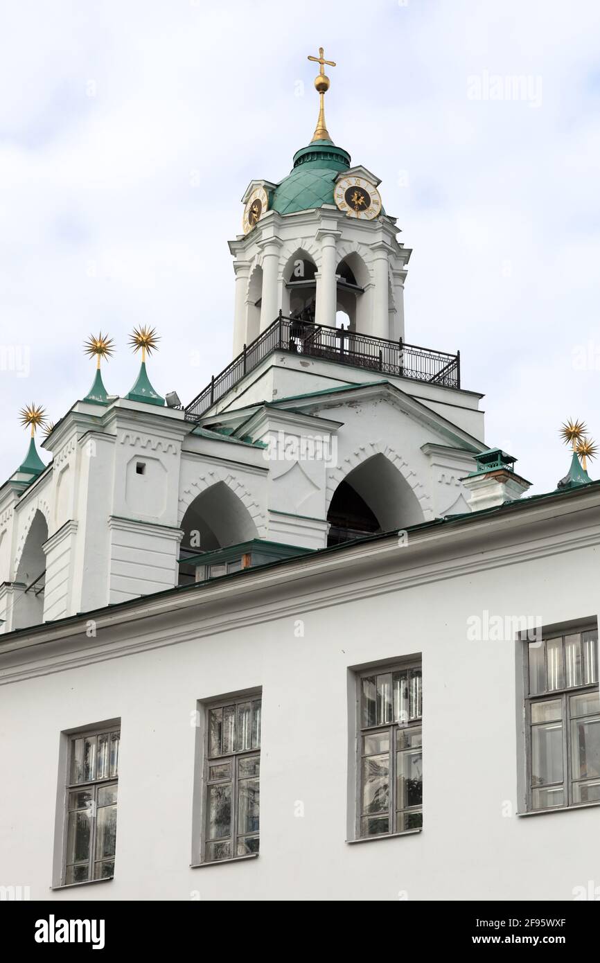 Top of spassky monastery belfry in Yaroslavl, Russia Stock Photo