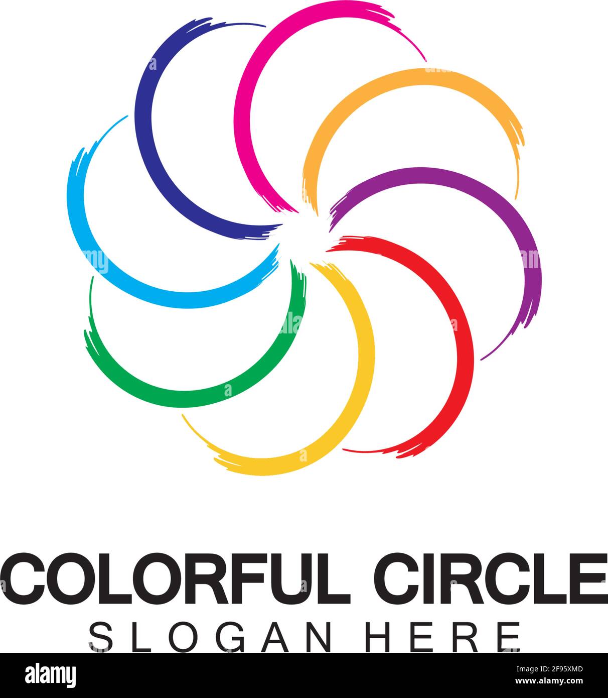 Abstract Colorful circle Logo design vector template. Modern template ...