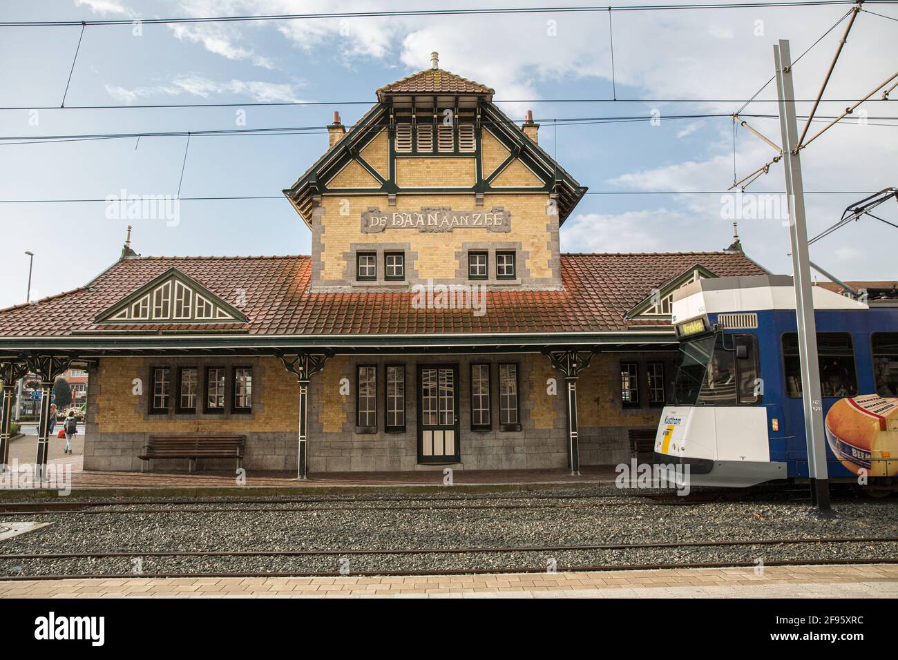 Coastal Tram, Belgium Stock Photo