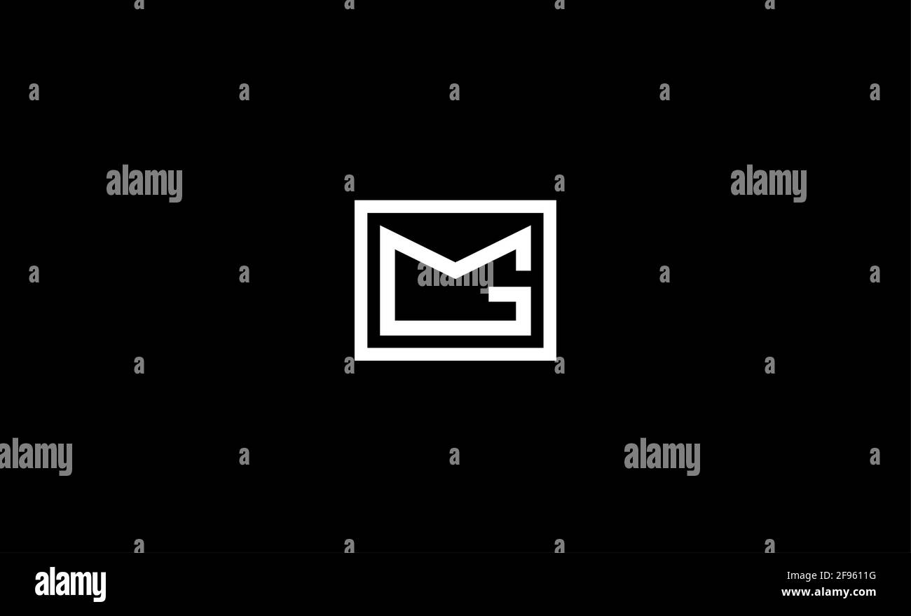 Letter MG GM Message Logo Design Vector Illustration Stock Photo