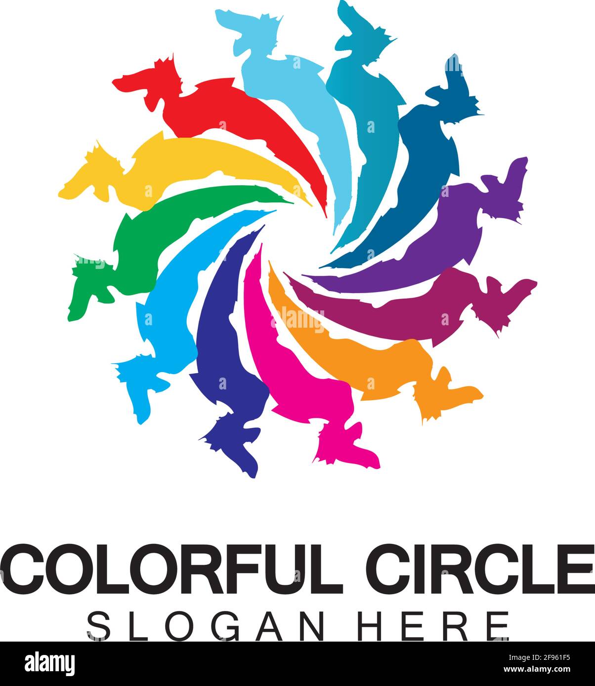 Abstract Colorful circle Logo design vector template. Modern template ...