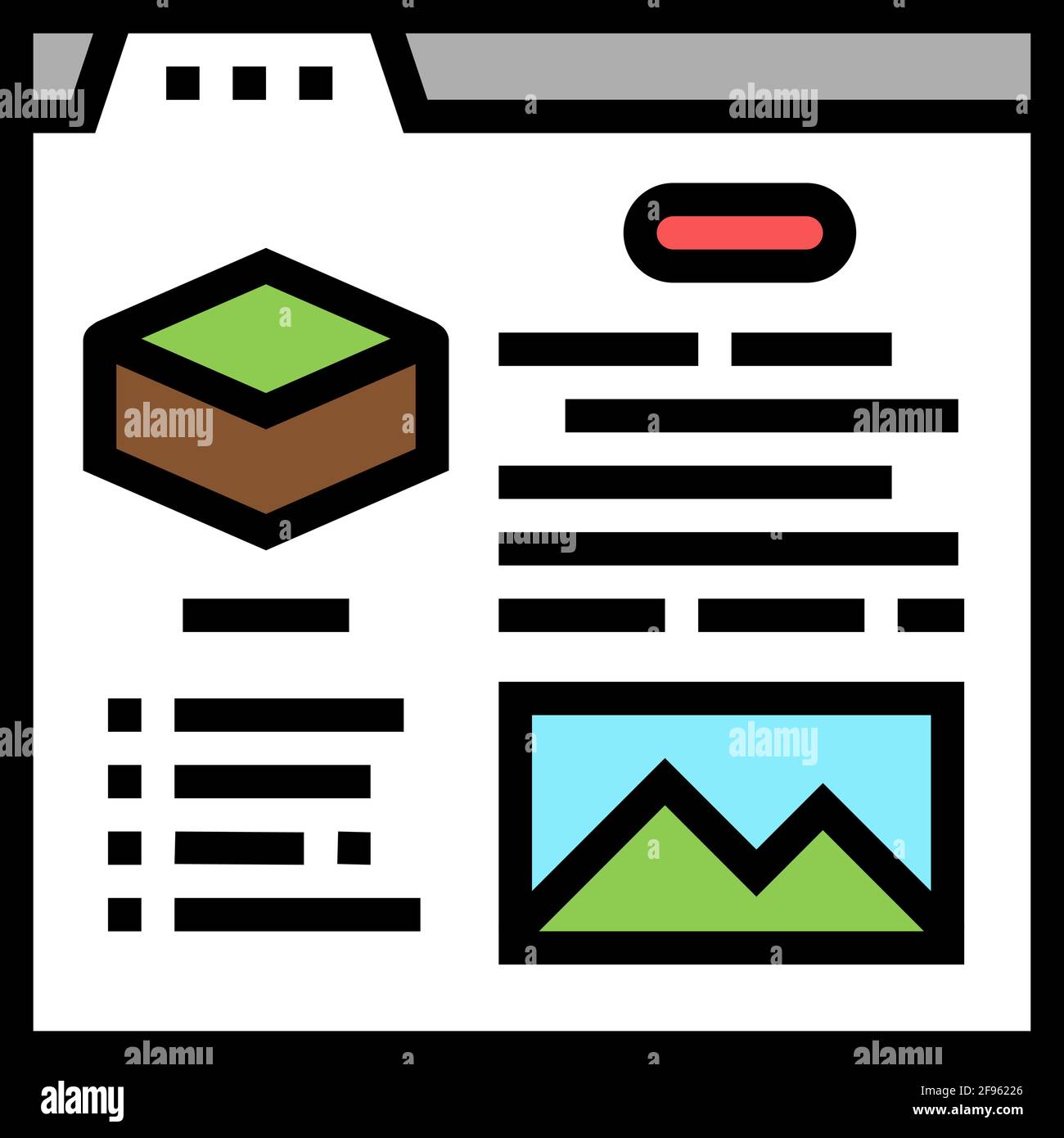 characteristics land color icon vector illustration Stock Vector Image ...