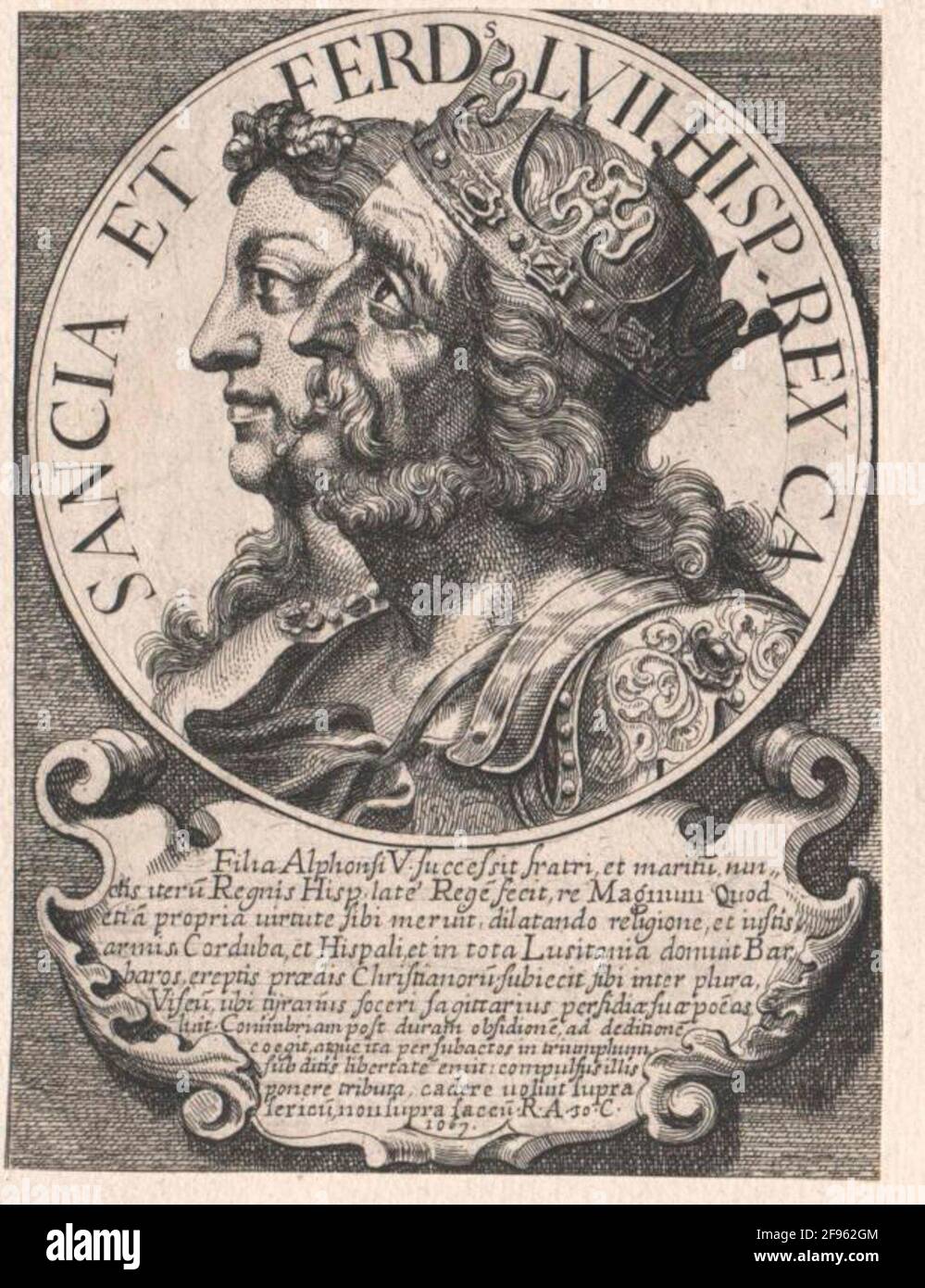 Ferdinand I., King of Castile and León. Stock Photo