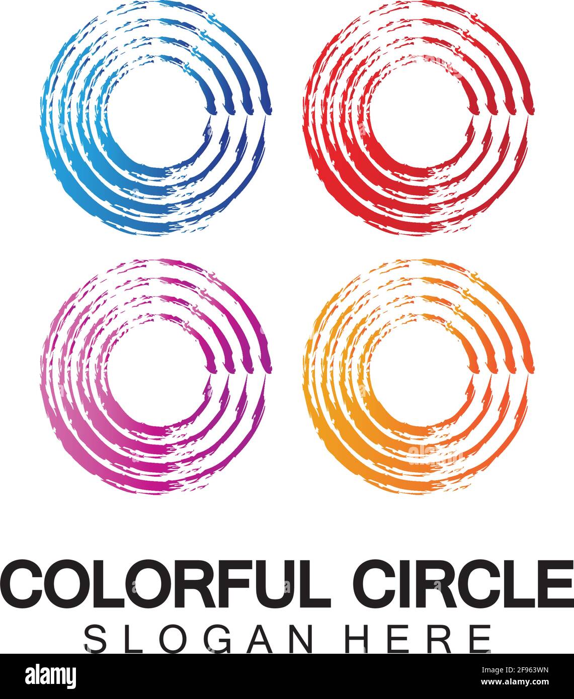 Abstract Colorful circle Logo design vector template. Modern template ...
