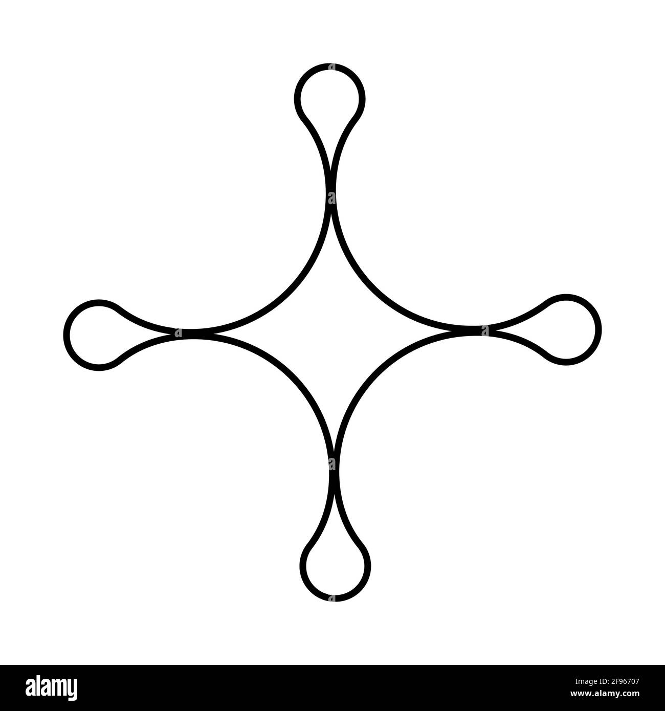 Strange Vector Shape isolated on white background. Geometric figure ...