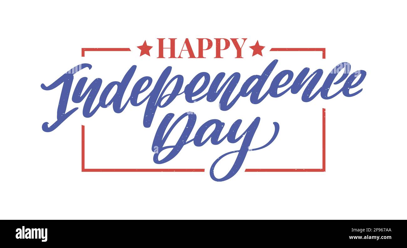 4th of july independence day lettering Stock Vector Image & Art - Alamy