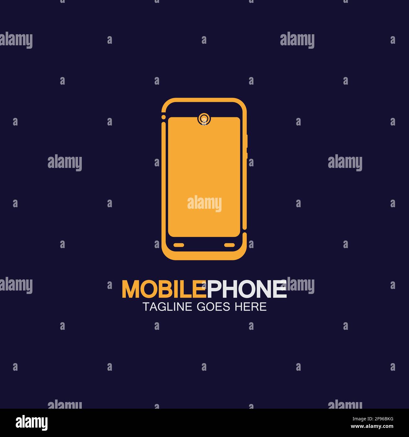 Mobile phone vector icon logo template concept illustration. Smartphone creative sign. Modern technology. Cellphone symbol. Tablet PC icon. Design ele Stock Vector