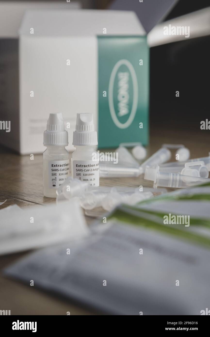 Home testing kit for school children and NHS staff, also called Lateral