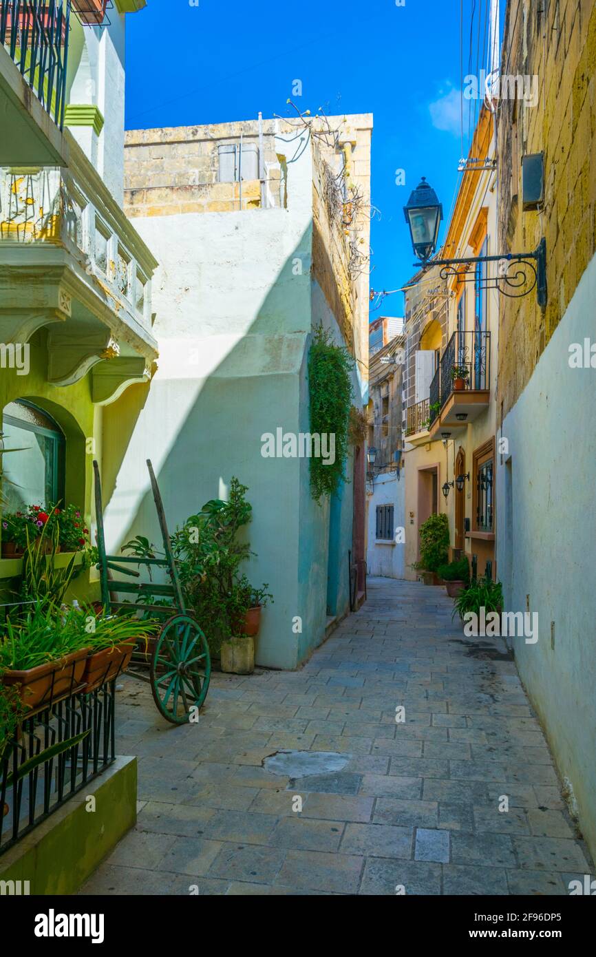 Victoria Rabat Streets View of a narrow street in Victoria (Rabat), Gozo, Malta Stock Photo ...