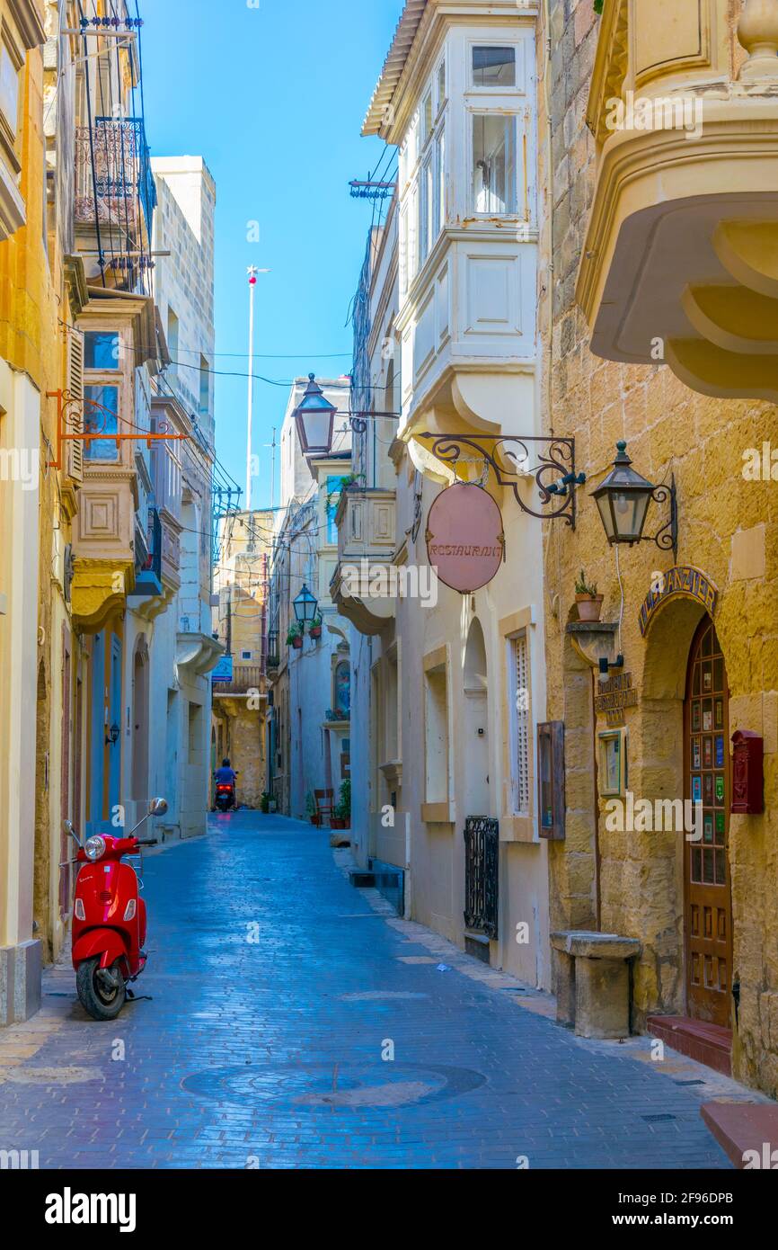 Victoria Rabat Streets View of a narrow street in Victoria (Rabat), Gozo, Malta Stock Photo ...
