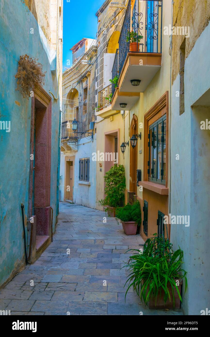 Victoria Rabat Streets View of a narrow street in Victoria (Rabat), Gozo, Malta Stock Photo ...