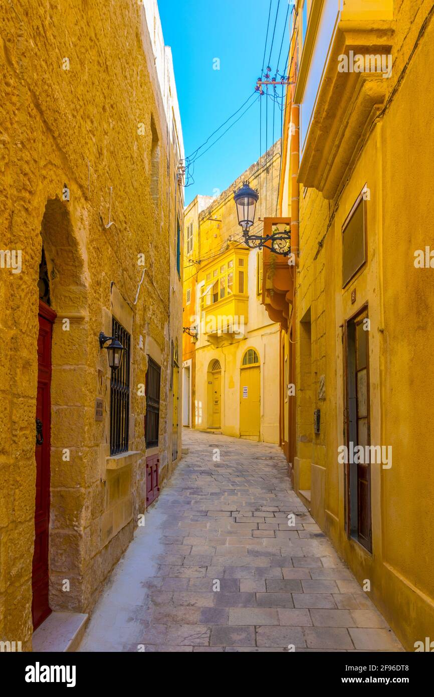 Victoria Rabat Streets View of a narrow street in Victoria (Rabat), Gozo, Malta Stock Photo ...
