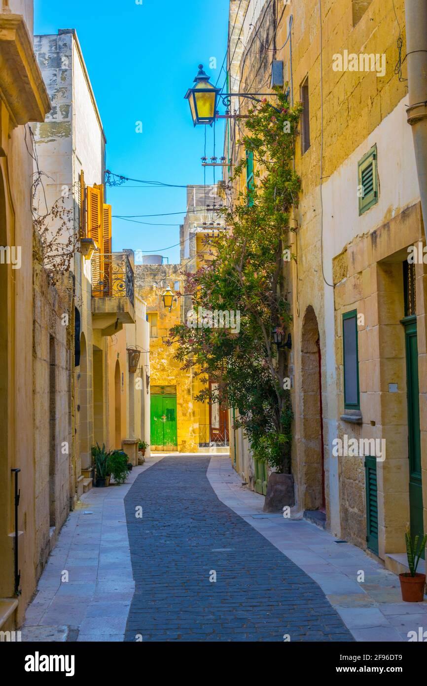 Victoria Rabat Streets View of a narrow street in Victoria (Rabat), Gozo, Malta Stock Photo ...