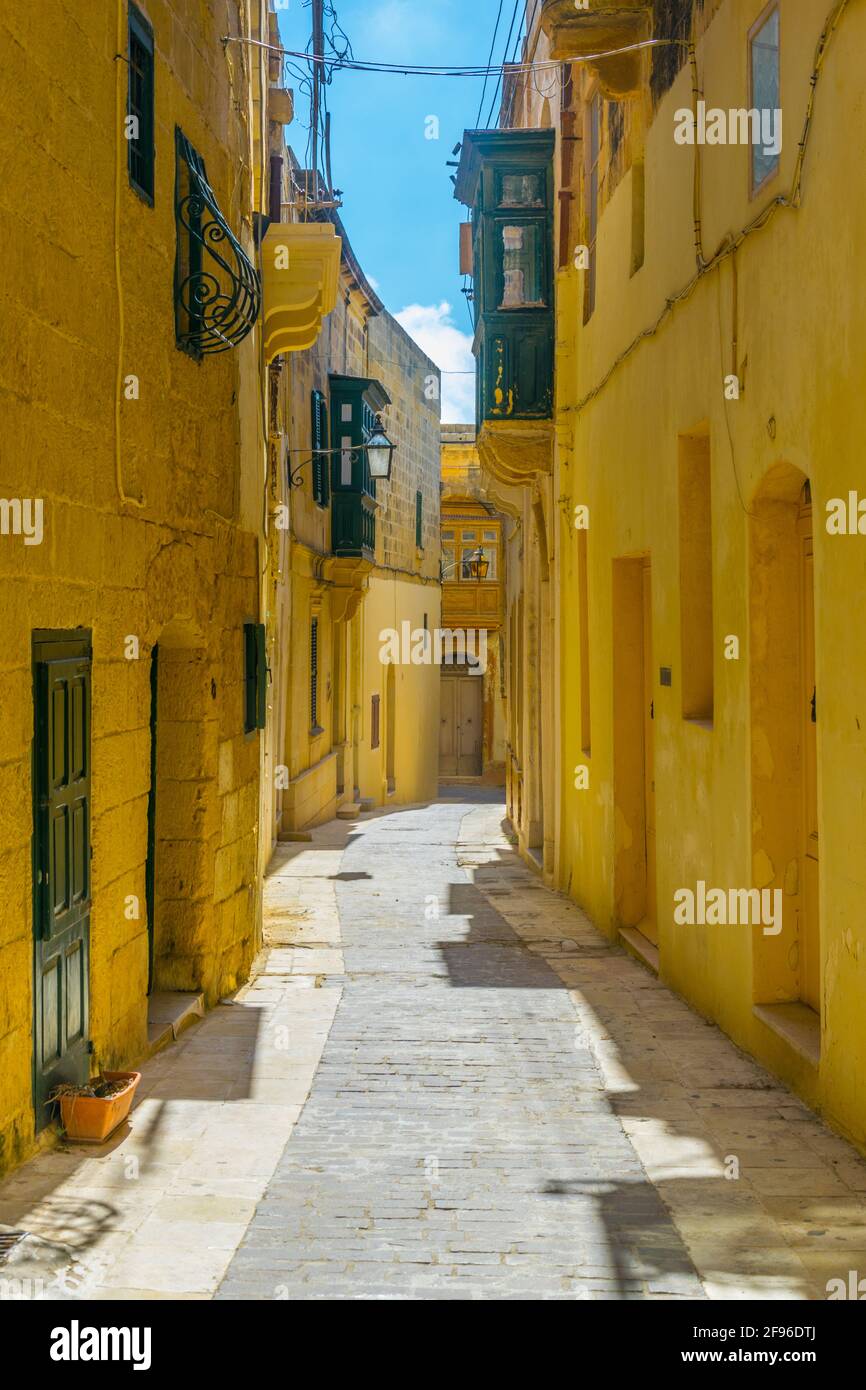 Victoria Rabat Streets View of a narrow street in Victoria (Rabat), Gozo, Malta Stock Photo ...