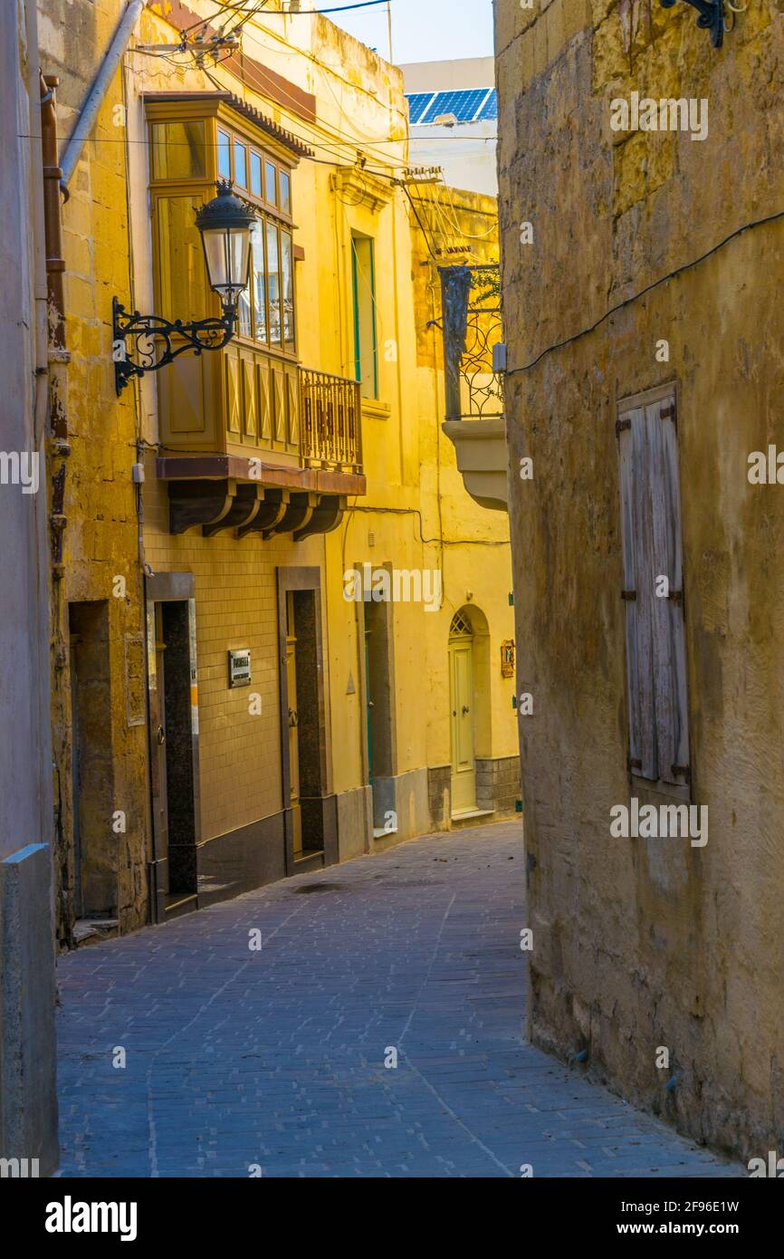 Victoria Rabat Streets View of a narrow street in Victoria (Rabat), Gozo, Malta Stock Photo ...