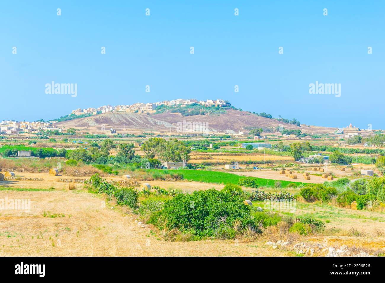 Aerial view of Gharb on Gozo, Malta Stock Photo Alamy