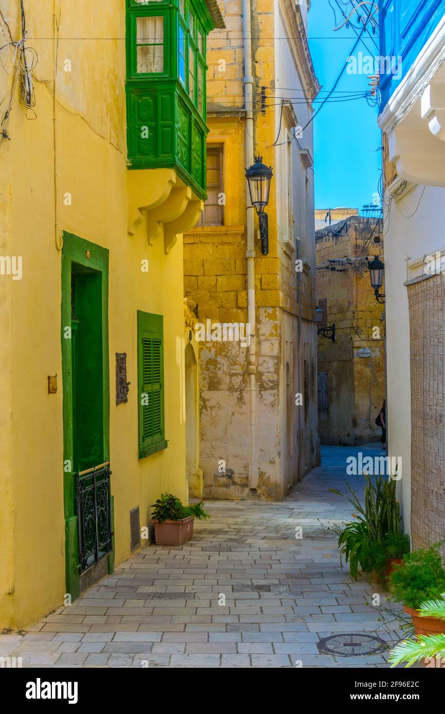Victoria Rabat Streets View of a narrow street in Victoria (Rabat), Gozo, Malta Stock Photo ...