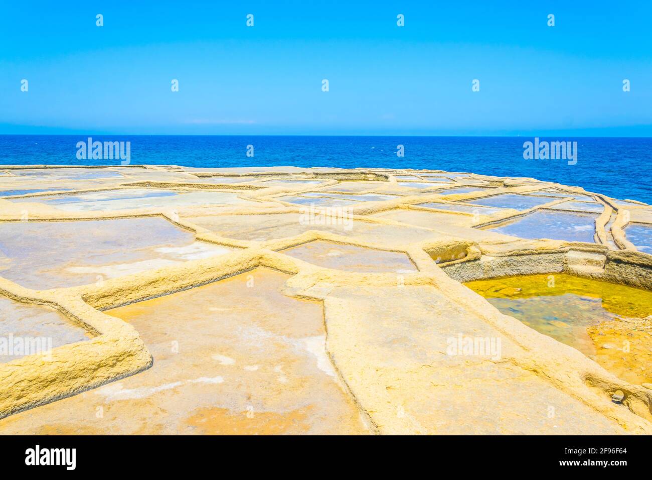Salt pans near Marsalforn, Gozo, Malta Stock Photo Alamy