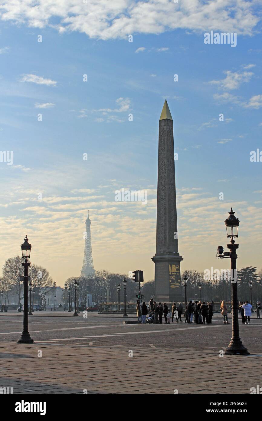 Paris, la Place de la Concorde Stock Photo