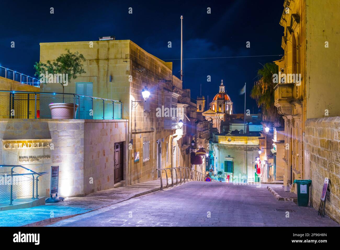 Victoria Rabat Streets Night view of a narrow street in Victoria (Rabat), Gozo, Malta Stock ...