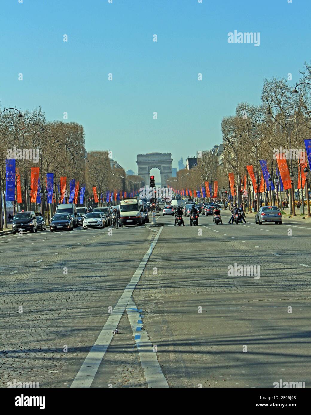 Paris les Champs Elysées Stock Photo