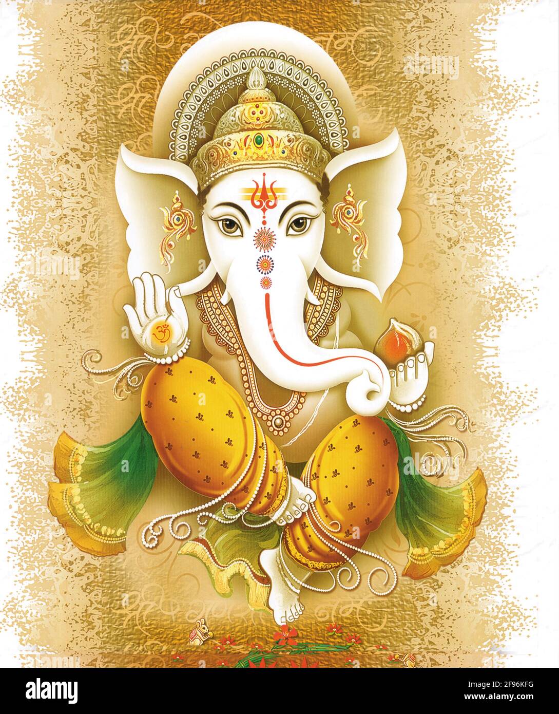 High-Resolution Indian Gods Lord Ganesha Digital Painting Stock ...