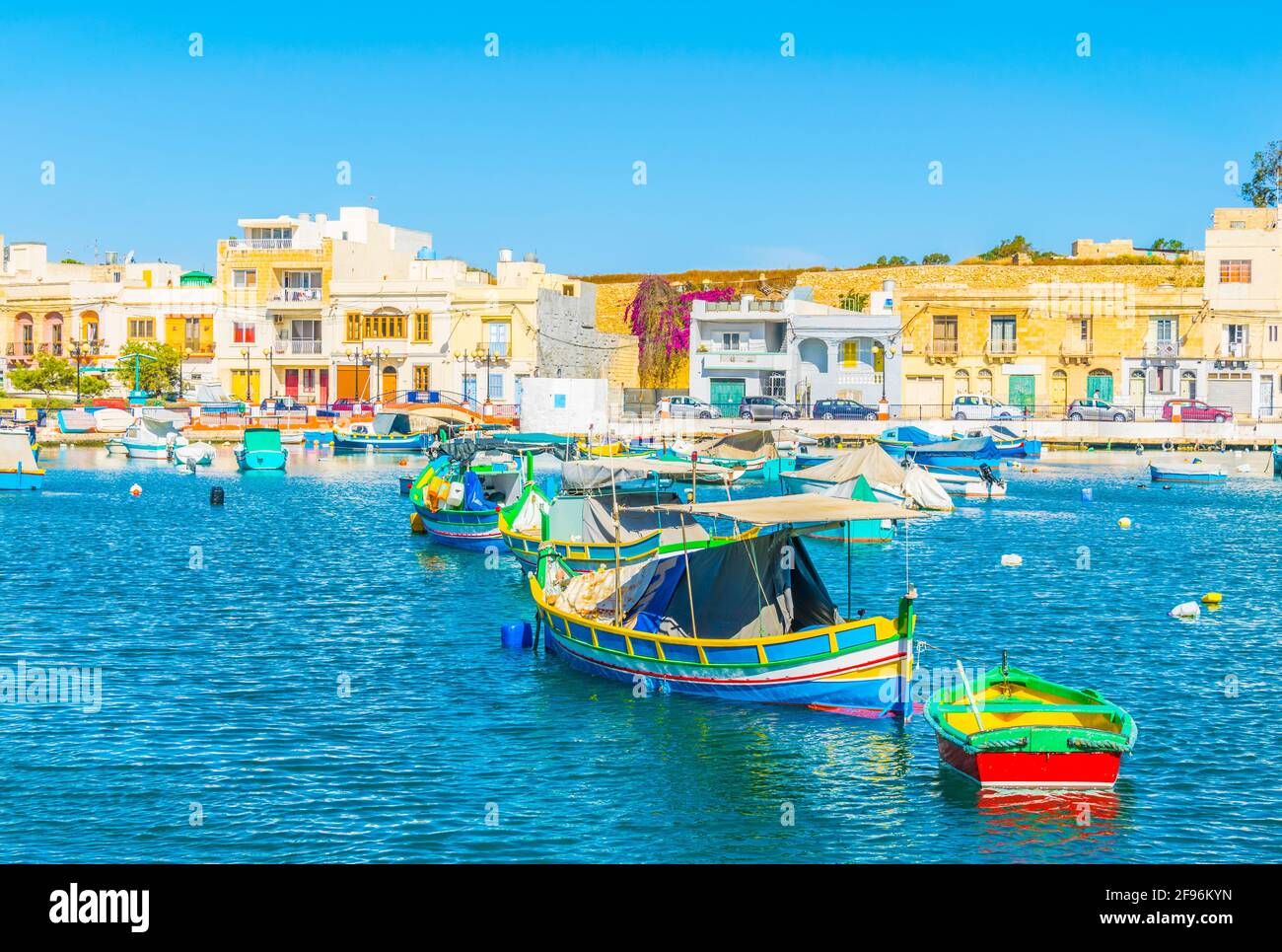 Fishing boats moor in Birzebbuga, Malta Stock Photo Alamy