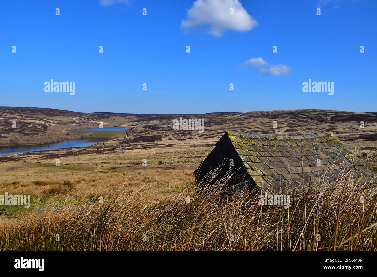 Walshaw Dean Reservoirs, Pennine Way, South Pennines, West Yorkshire Stock Photo