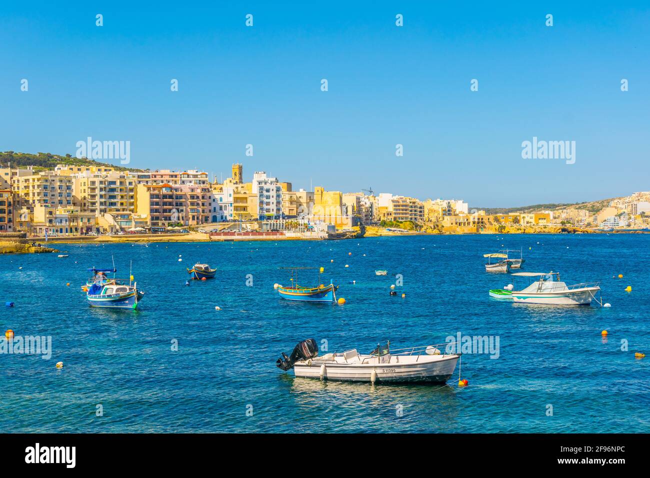 Seaside of Bugibba, Malta Stock Photo Alamy