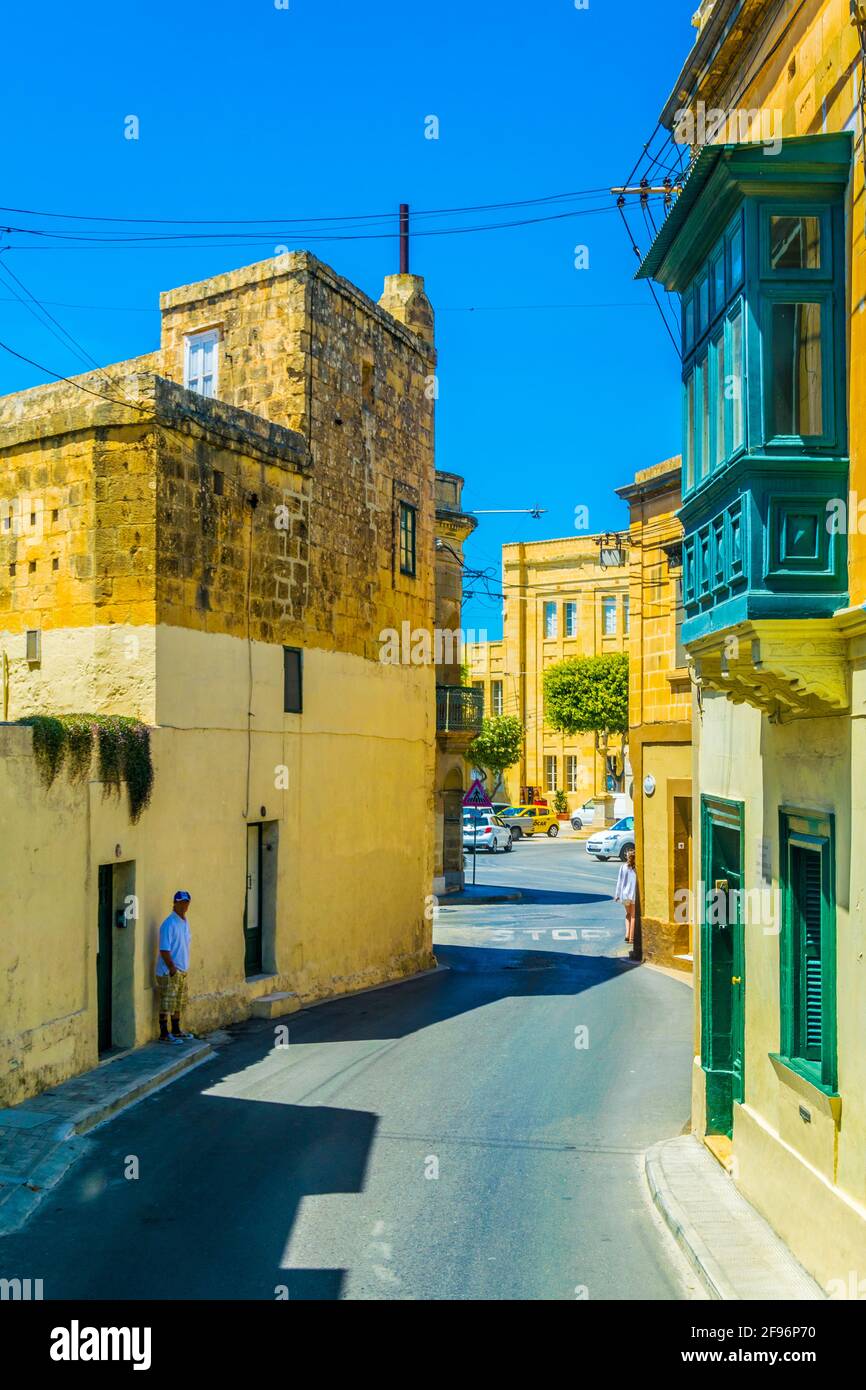 Victoria Rabat Streets View of a narrow street in Victoria (Rabat), Gozo, Malta Stock Photo ...