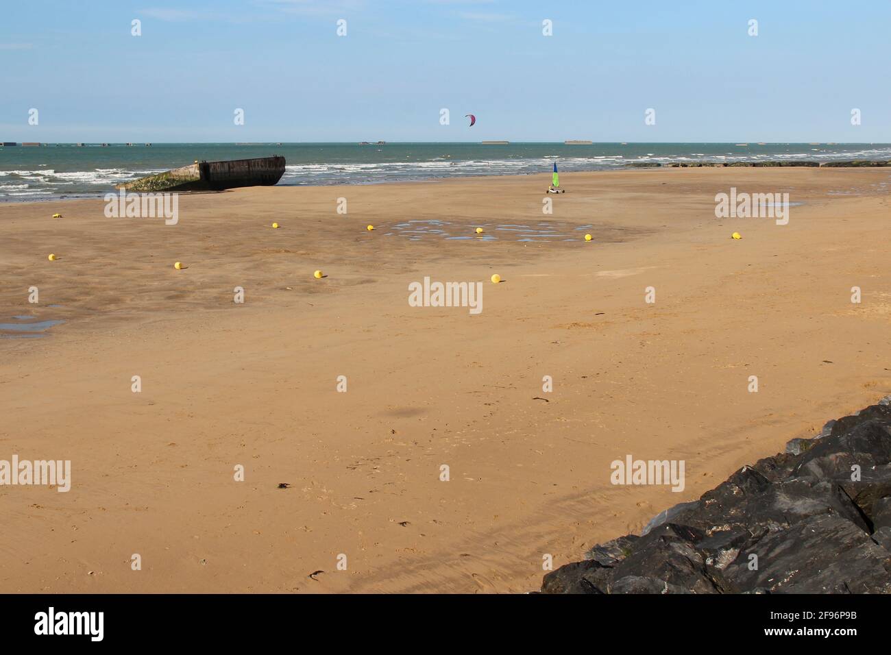atlantic littoral at arromanches in normandy (france) Stock Photo