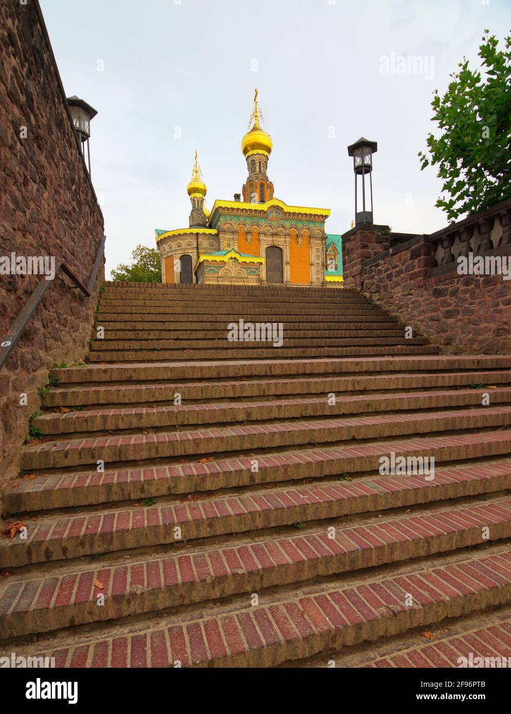 St. Maria Magdalena Russian Orthodox Church of Darmstadt Germany. Russische Orthodoxe Kirche der hl. Maria Magdalena Darmstadt. Places to visit. Stock Photo