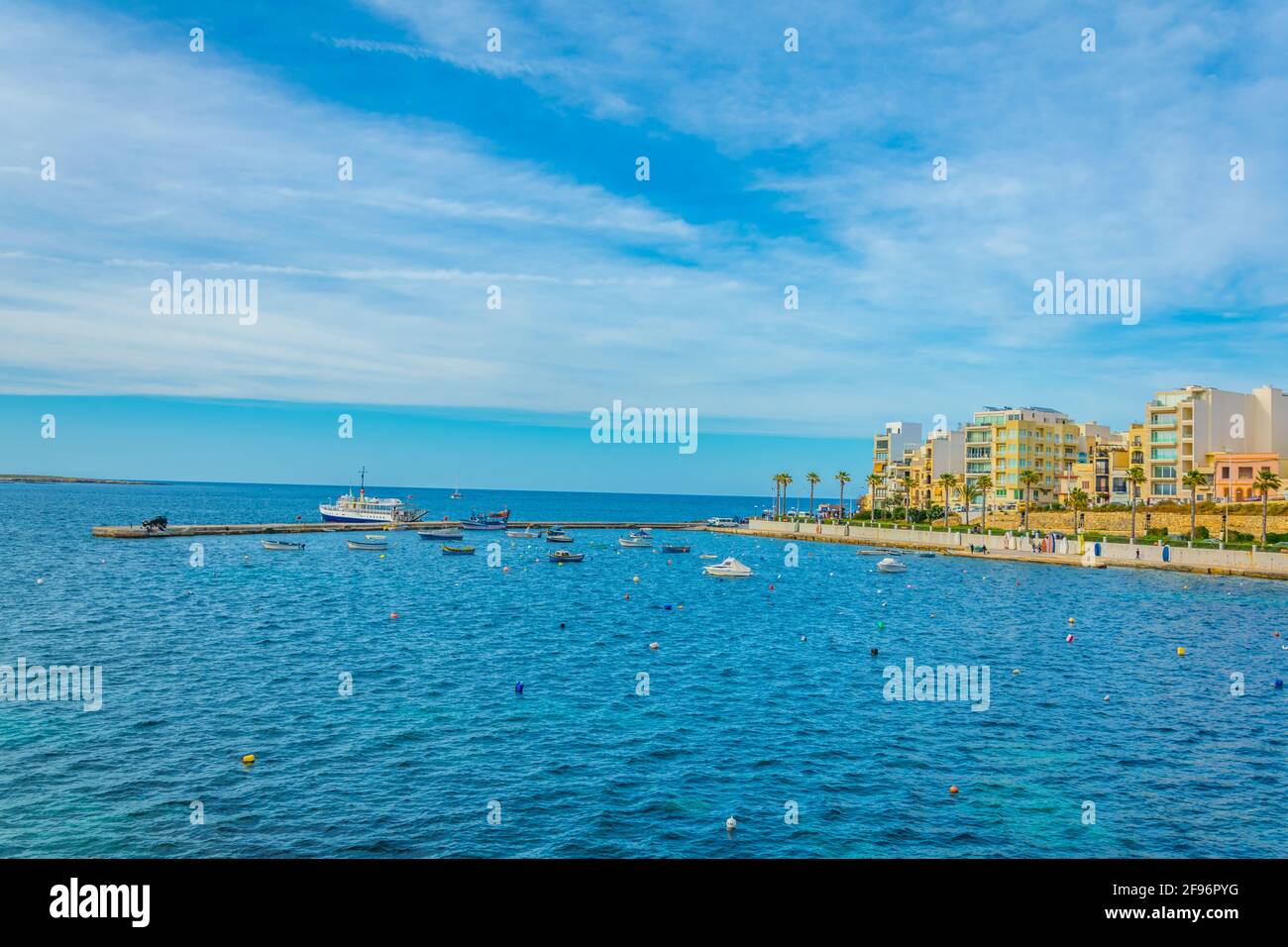 seaside-of-bugibba-malta-stock-photo-alamy