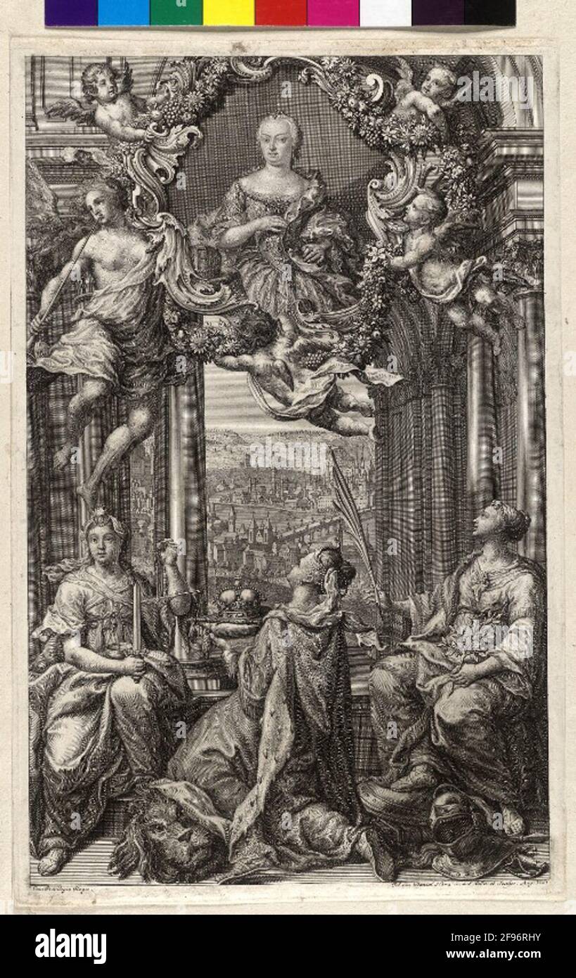 Maria Theresia, Roman-German Empress Maria Theresia in allegorant ...