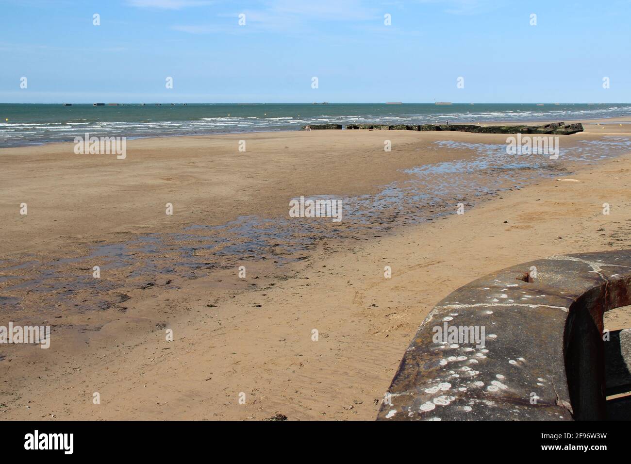 atlantic littoral at arromanches in normandy (france) Stock Photo