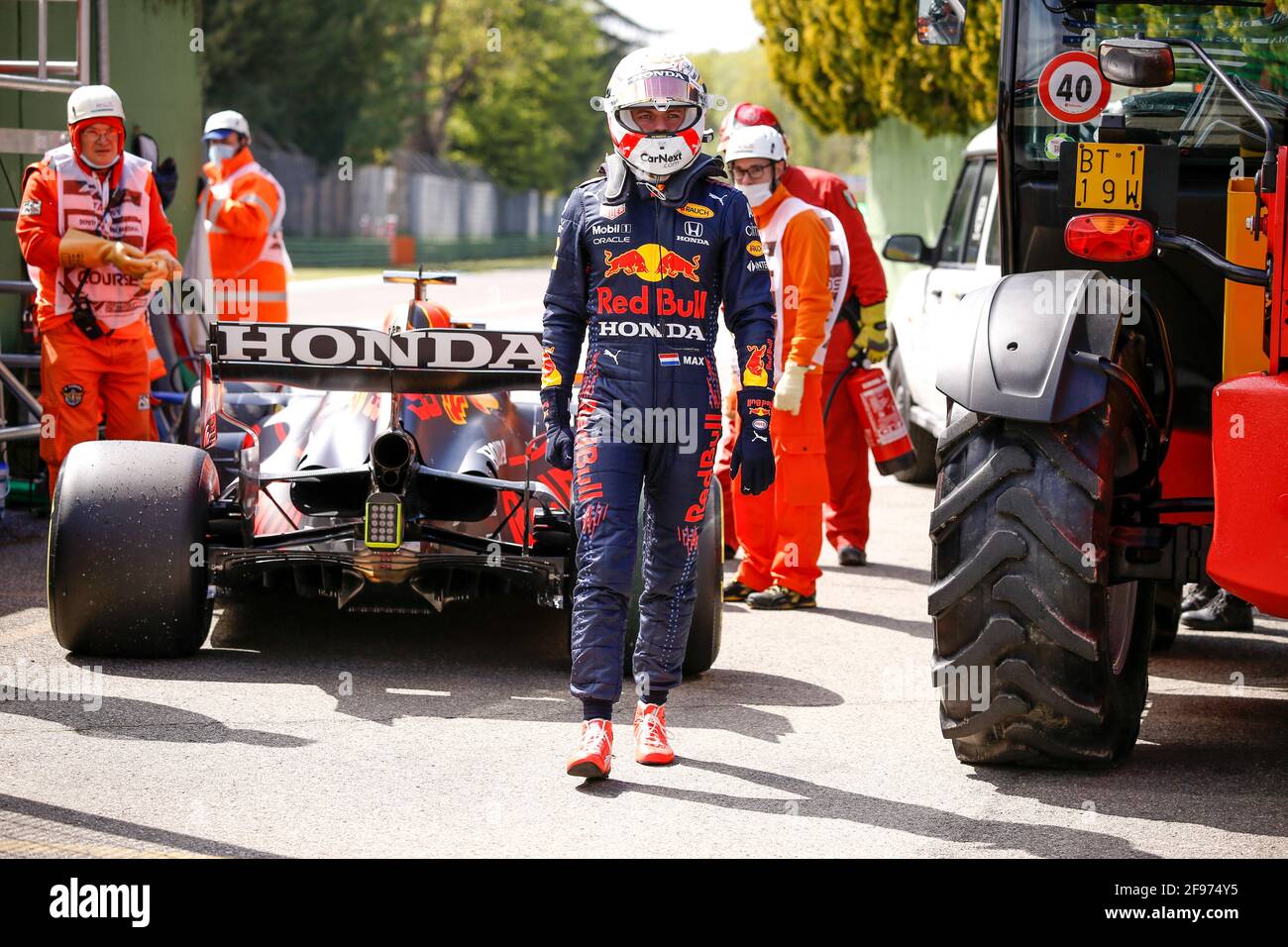 Imola Italy 16 04 21 Verstappen Max Ned Red Bull Racing Honda Rb16b Portrait After Mechanical Issue On Track During The Formula 1 Pirelli Gran Premio Del Made In Italy E Dell Emilia Romagna