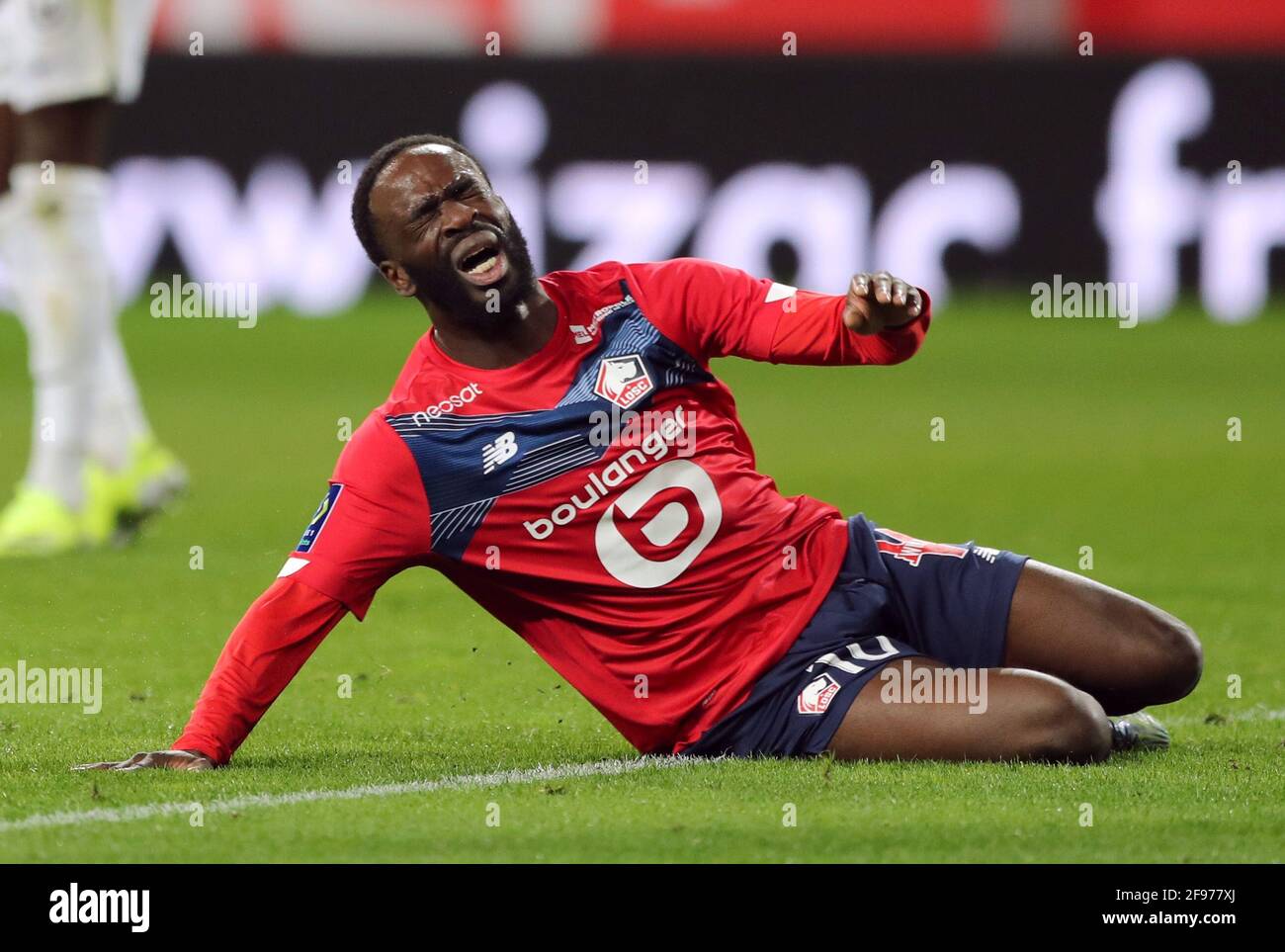 Soccer Football - Ligue 1 - Lille v Montpellier - Stade Pierre-Mauroy, Lille,  France - April 16, 2021 Lille's Jonathan Ikone reacts to a missed chance  REUTERS/Pascal Rossignol Stock Photo - Alamy