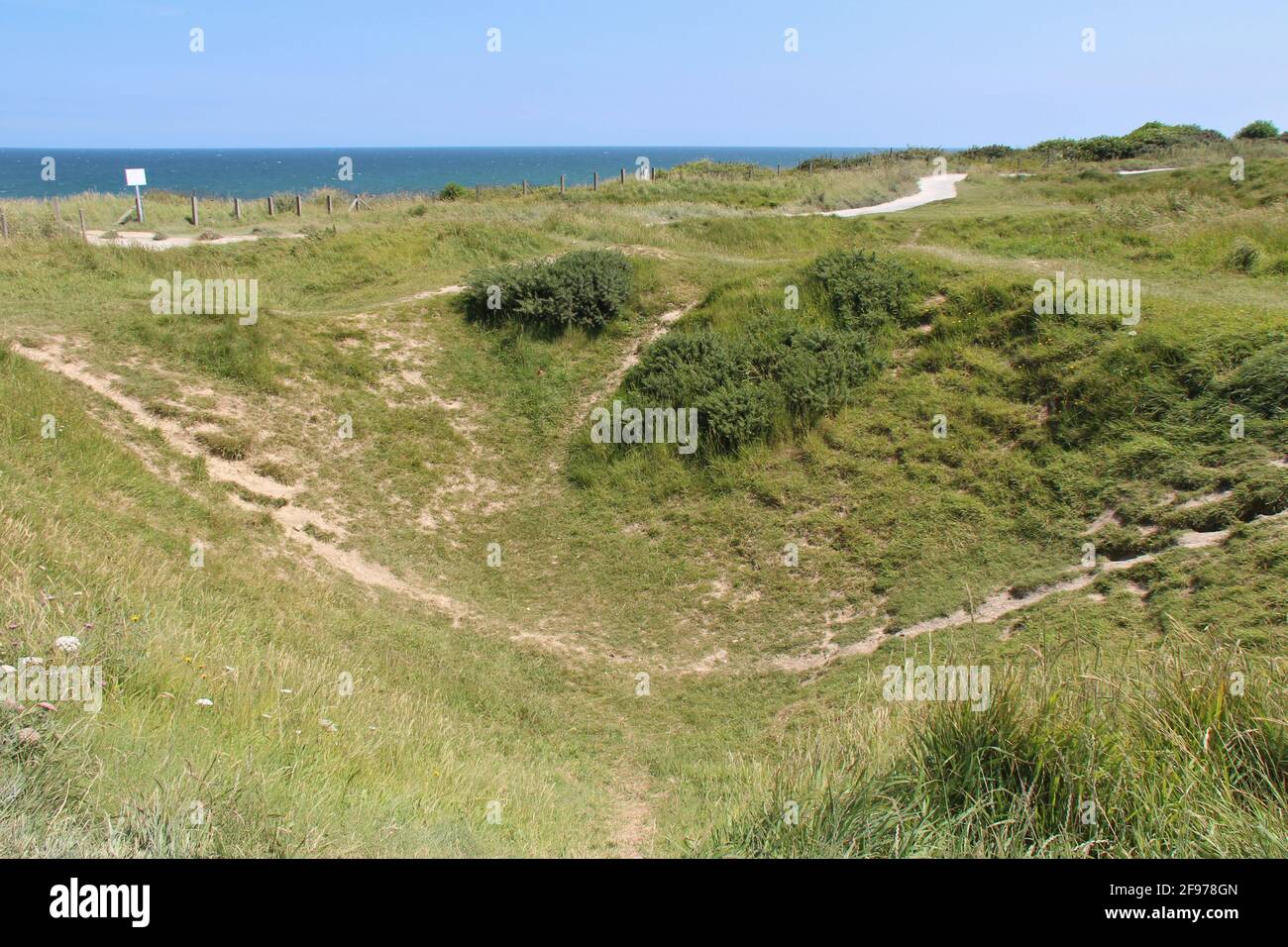 at pointe du hoc in normandy (france) Stock Photo