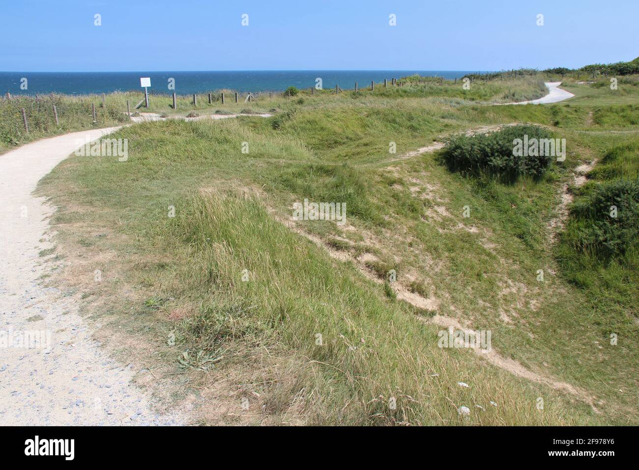 at pointe du hoc in normandy (france) Stock Photo