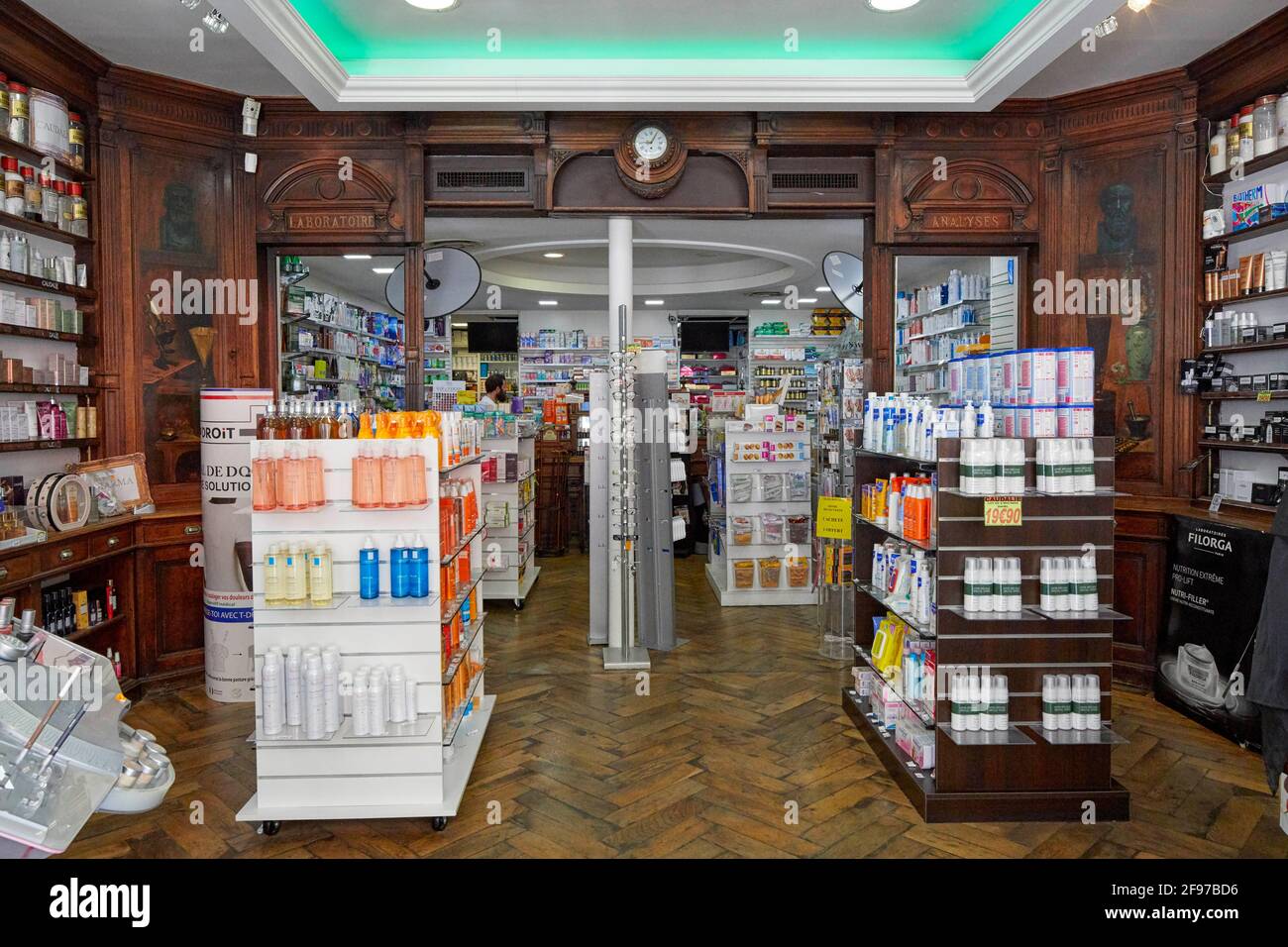 Historic Pharmacy on Rue Jean du Bellay Ile Saint Louis Paris France Stock Photo