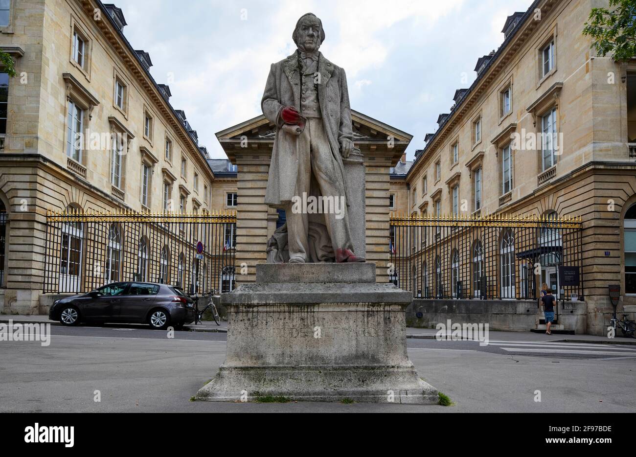 Claude Bernard Statue in front of College de France Paris France Stock Photo