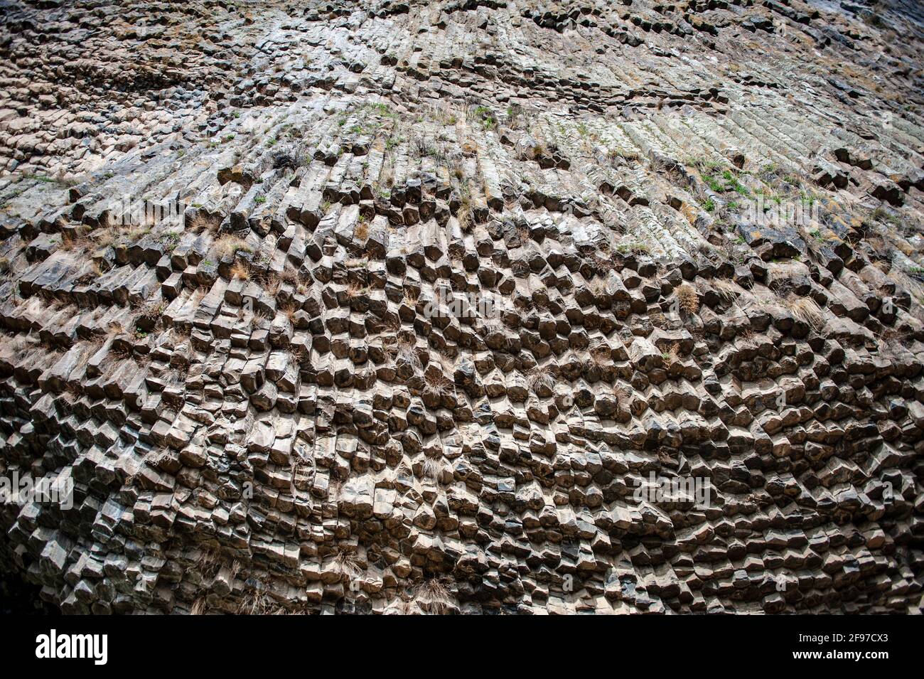 Symphony of Stones, a stunning natural wonder in the Azar gorge near Garni village in Armenia Stock Photo