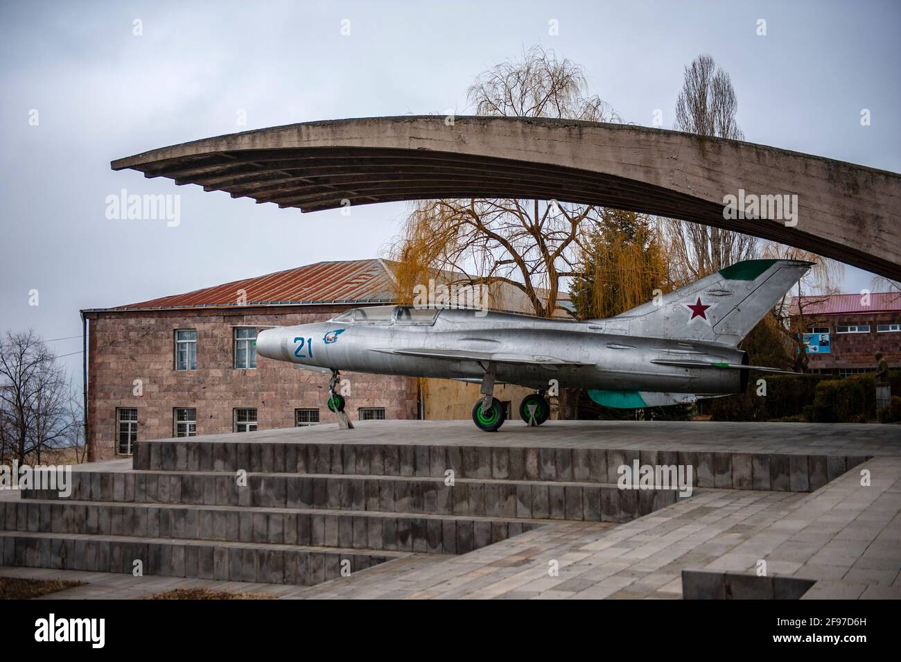 The legendary Mig 21 fighter jet at the Mikoyan brothers museum in Sanahin village, Armenia Stock Photo